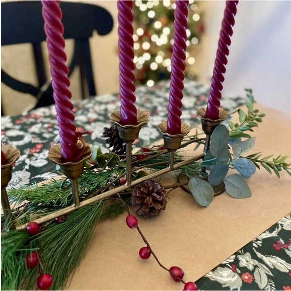 Antiqued Metal Taper Ruffled Candelabra Brass Finish - Hearth & Hand - Picture 4 of 11